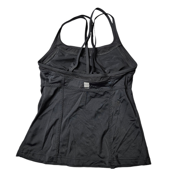 Lands' End Black Tankini With Mesh Neckline Size:6 - Picture 4 of 5
